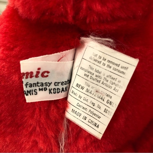 Kodak Kosmic Kolorkins red plush VTG  EUC 9” - Picture 6 of 7